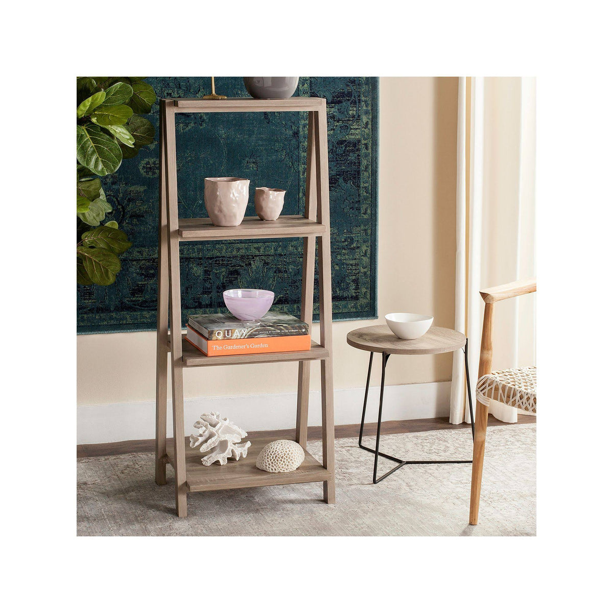Retro Scandinavian Three Tier Shelf Light Grey R54497