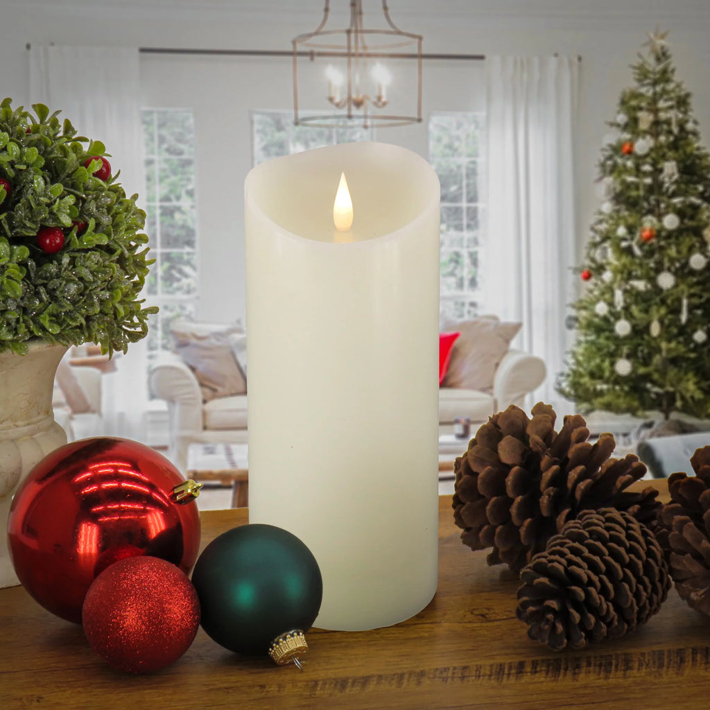 Flameless Candle with Remote, Ivory, 10 in J53823