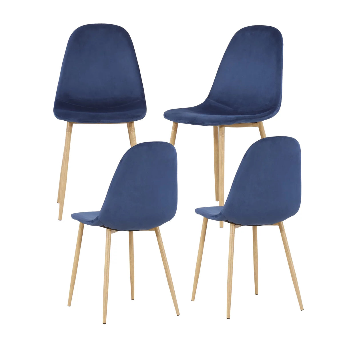 Velvet Upholstered Dining Chairs Set of 4 Y541
