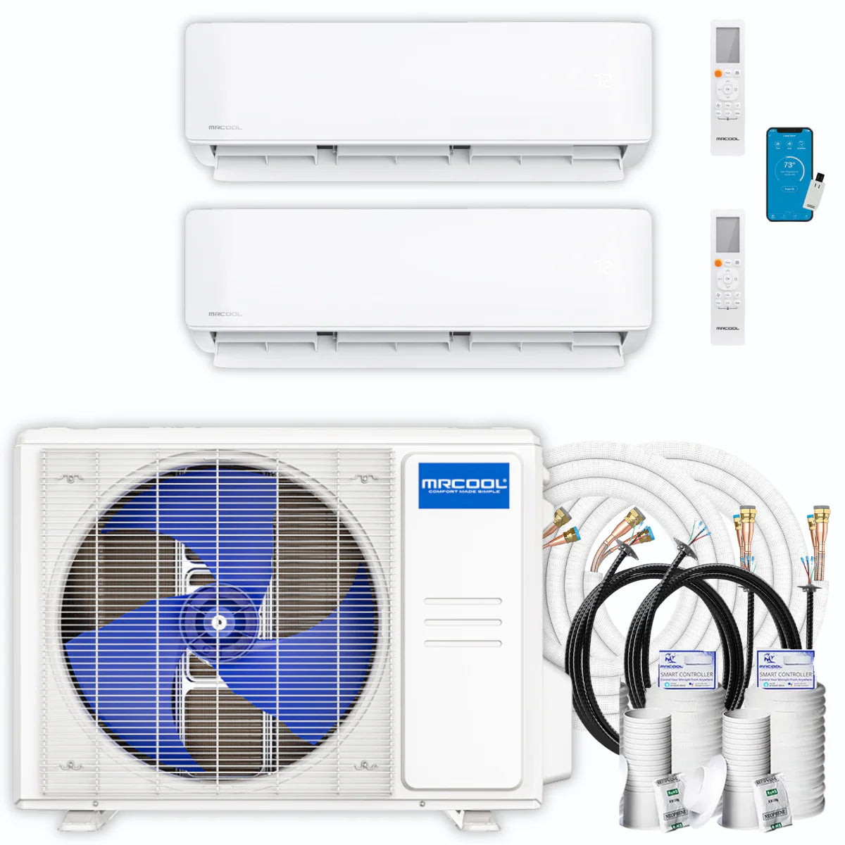 30,000 BTU 2 Zone Ductless Air Conditioner and Heat Pump F37320