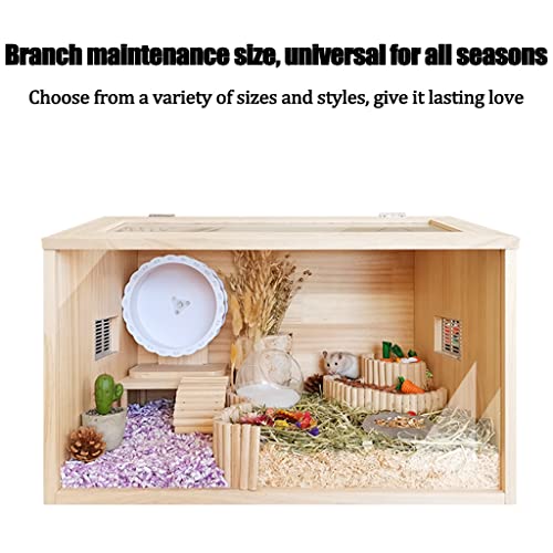 Wooden Hamster Cage Reptile Terrarium Small Animals House Habitat Hutch O3921