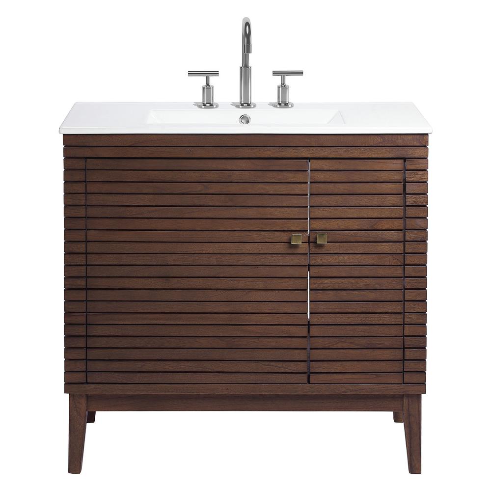 Walnut White 36" Bathroom Vanity W853