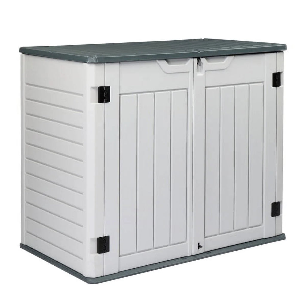 260 Gallon Waterproof Lockable Off-White Outdoor Storage Deck Box L952241