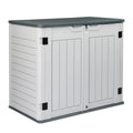260 Gallon Waterproof Lockable Off-White Outdoor Storage Deck Box L952241