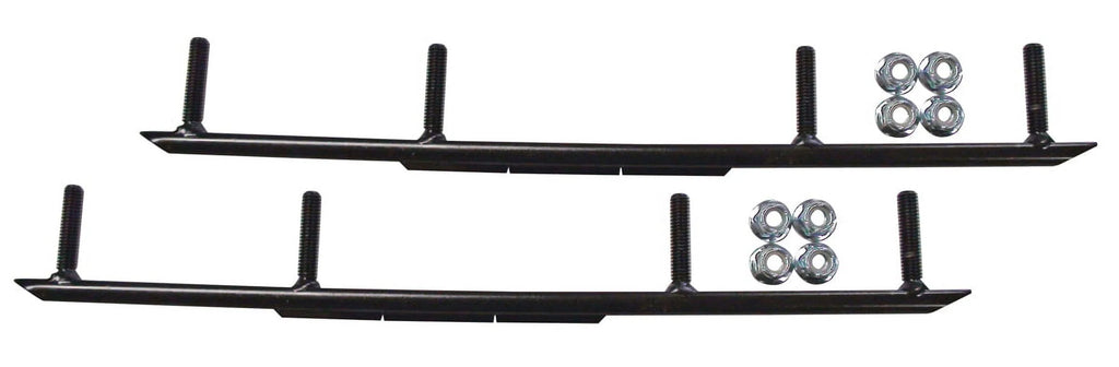 Red XPT Snowmobile Skis with 8" Round Bars Complete Kit K17439