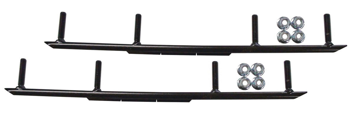 Red XPT Snowmobile Skis with 8" Round Bars Complete Kit K17439