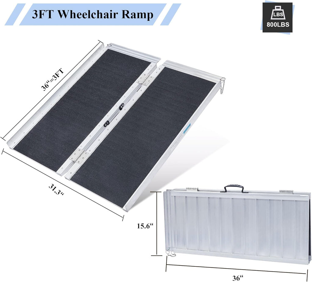 6FT Aluminum Wheelchair Ramp C1587
