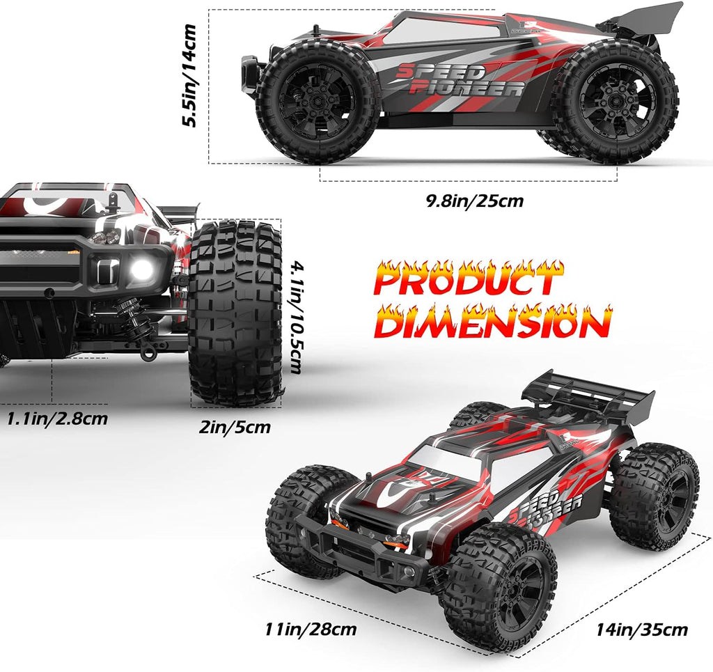 1:10 Scale 4WD Off Road RC Monster Truck with 2 Battery N26233