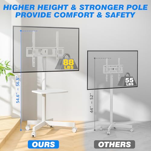 Rolling TV Stand with Shelf for 23-65 inch TVs R579