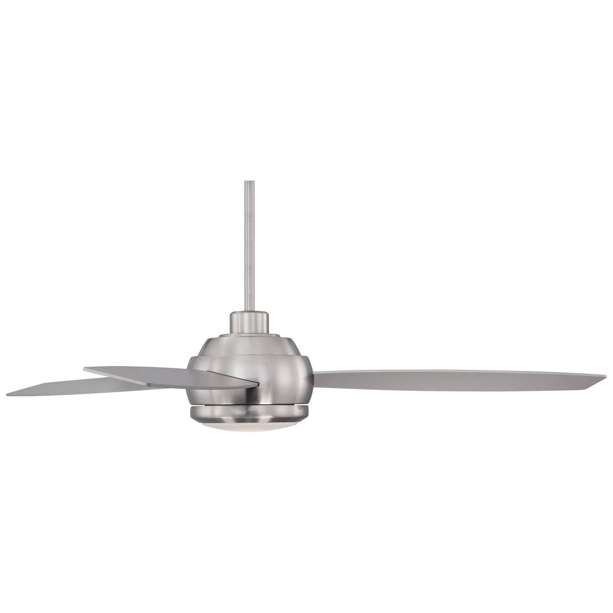 Brushed Nickel LED Ceiling Fan with Light Opal Glass T98907