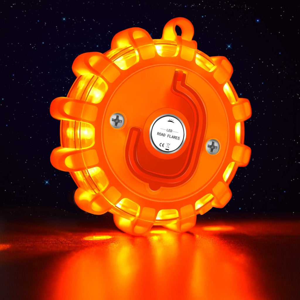 12 Pack LED Road Flares Emergency Warning Flare Kit with Magnetic Base & Hook U9483