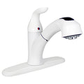 White Single Handle Pull Out Kitchen Faucet R900