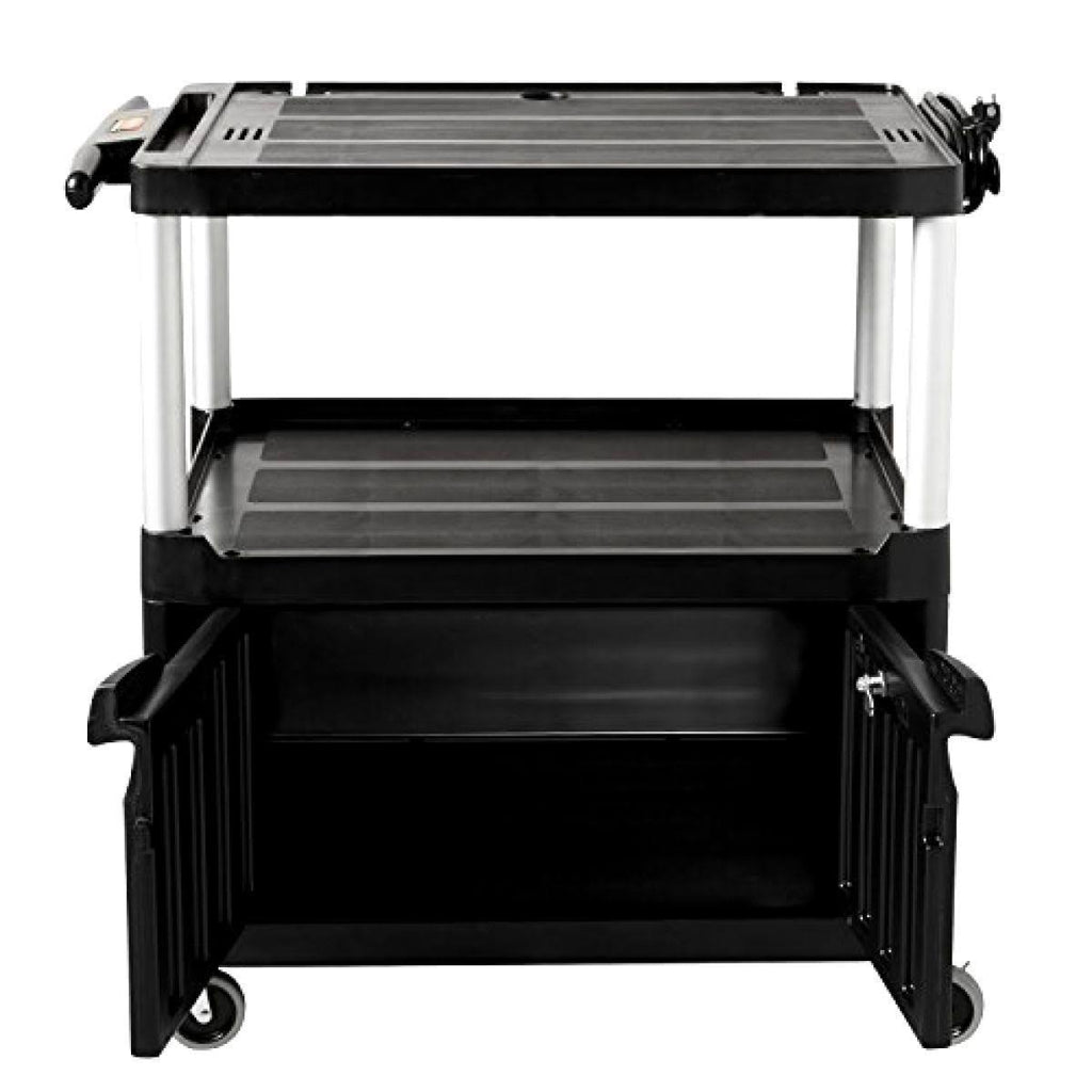 MediaMaster Three-Shelf AV Cart with Cabinet W477920