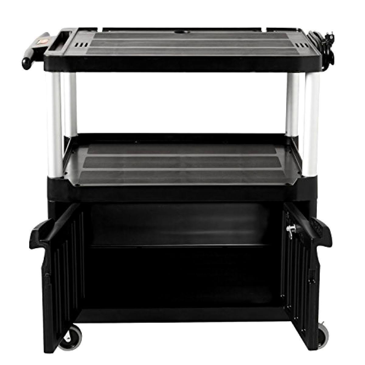 MediaMaster Three-Shelf AV Cart with Cabinet W477920