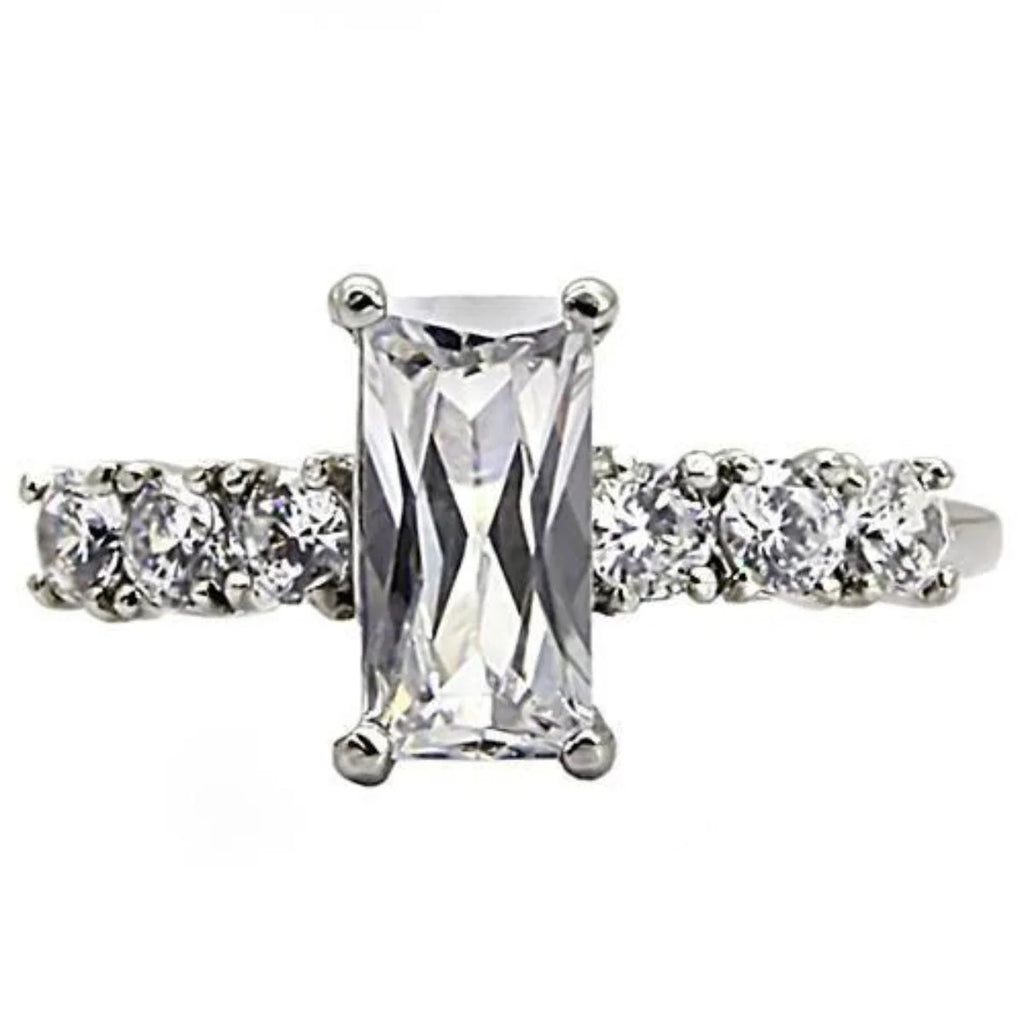 Stainless Steel Ring with Cubic Zirconia N54129