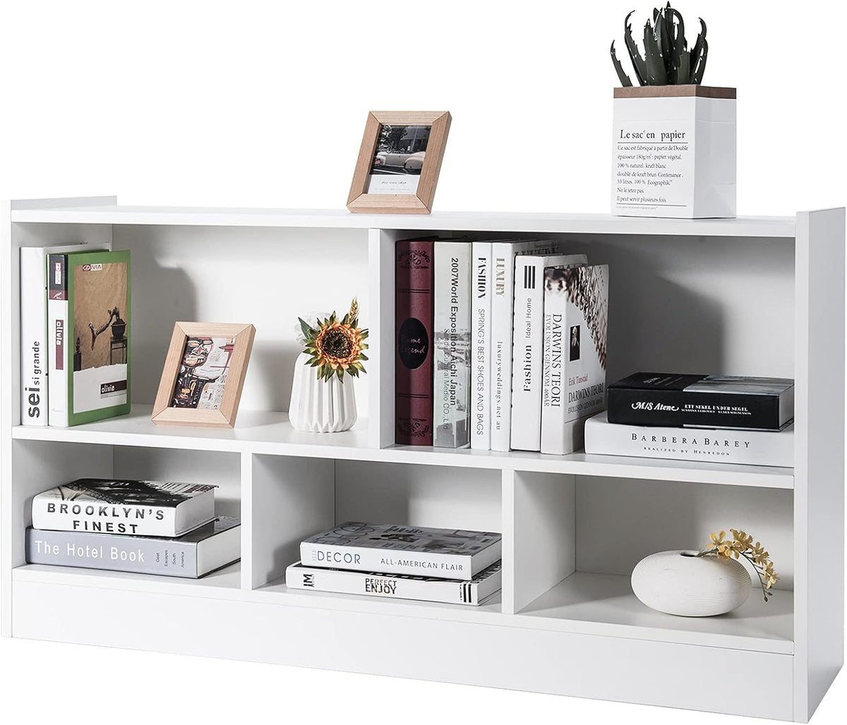 White 2 Tier 5 Cube Wood Storage Cabinet X57710