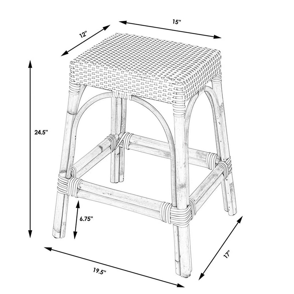 Natural Rattan Counter Stool I9377