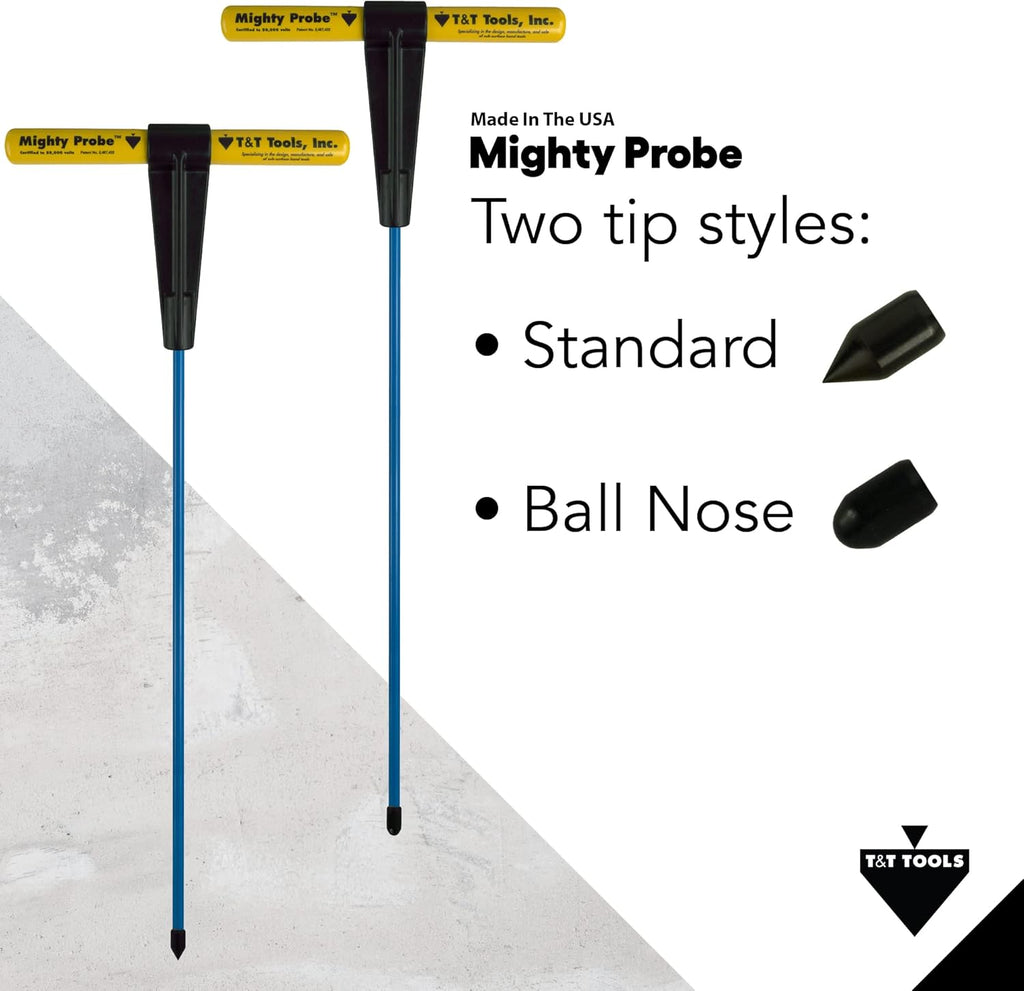 48-Inch Insulated Metal Soil Probe with T-Handle Steel Rod B202168