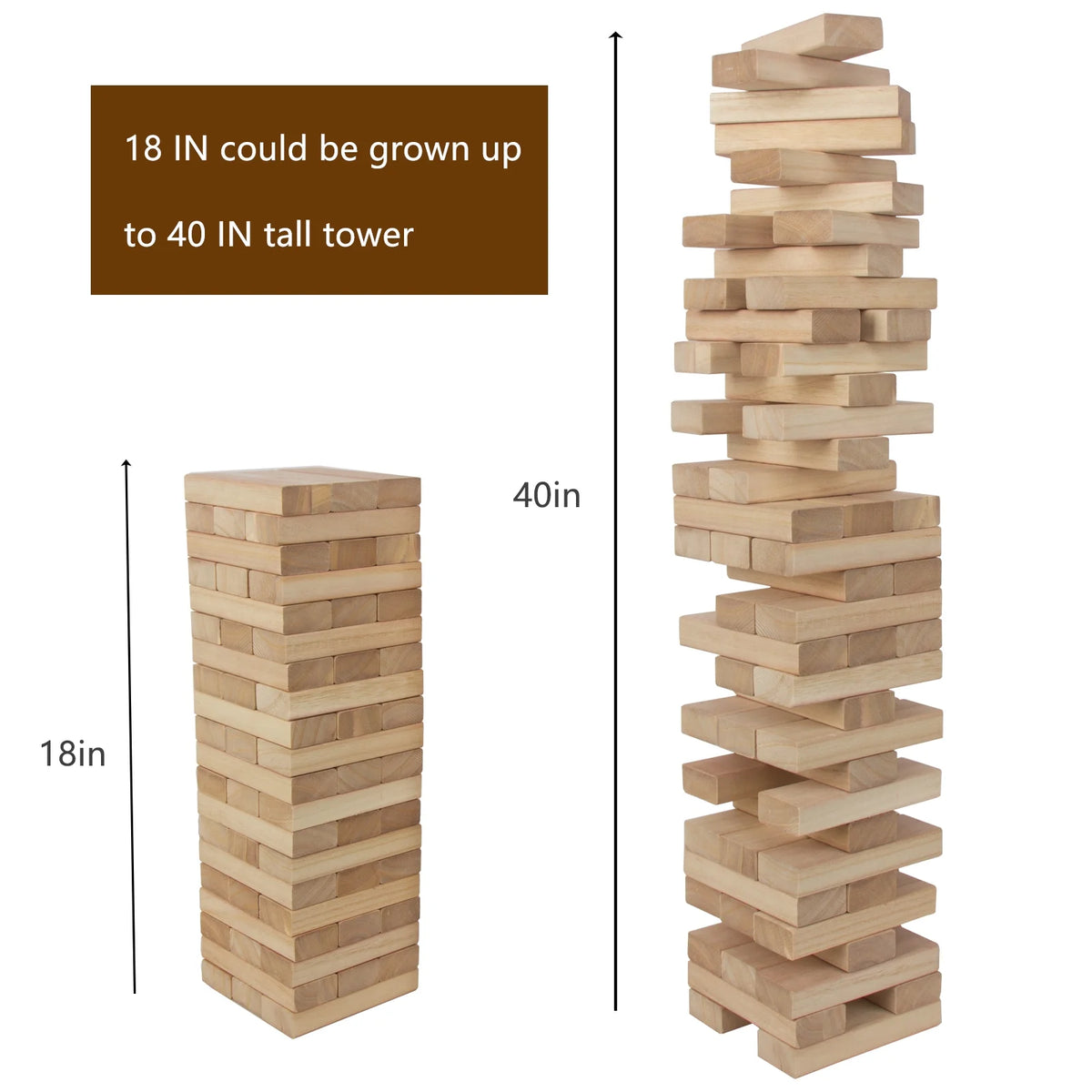 Large Wood Stacking Blocks Tumbling Timber Toy P199754