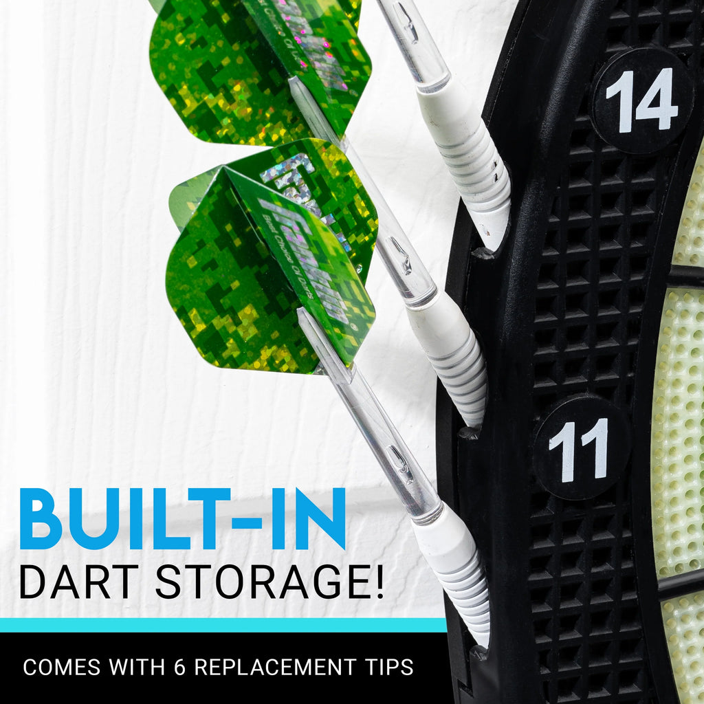 Light Up Electronic Soft Tip Dart Board Set with Digital Scoreboard C91166