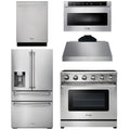 36 Electric Range, Range Hood, Microwave, Refrigerator with Water and Ice Dispenser, Dishwasher K4350
