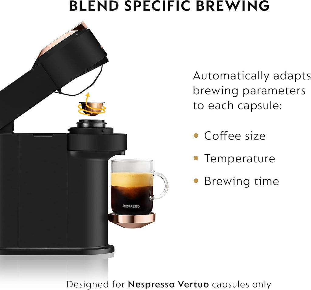 Black Matte Rose Gold Coffee and Espresso Maker Q7016