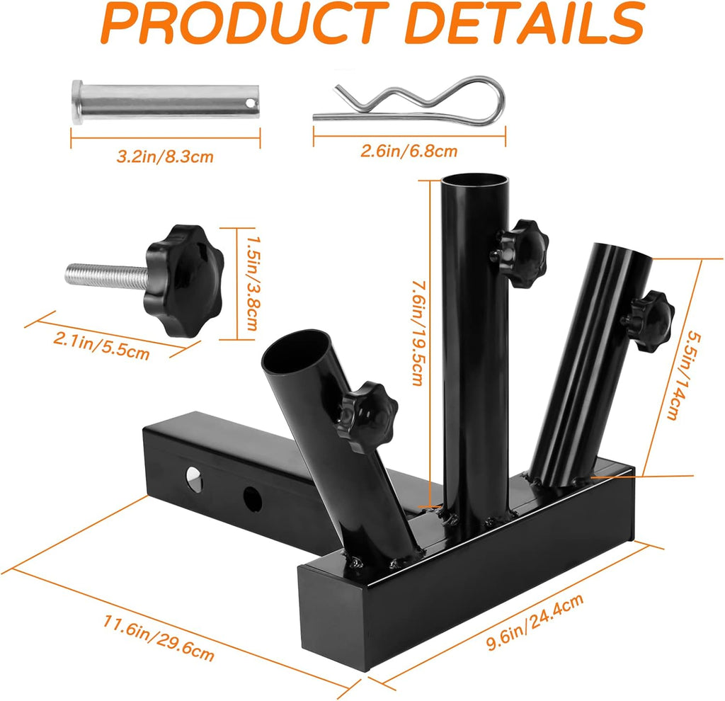 Hitch Mount Flagpole Holder for 2 inches Receiver V668