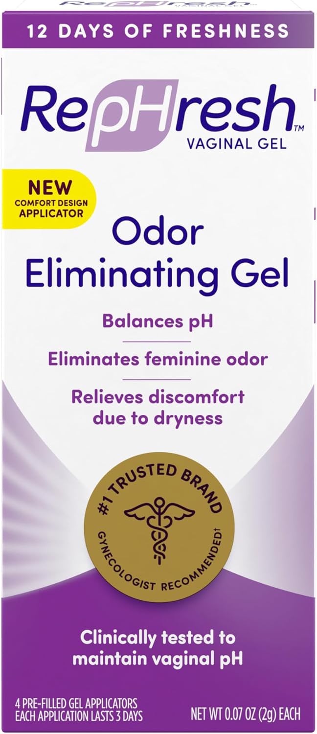 Odor Eliminating Vaginal Gel, 4ct (0.07oz) & Feminine Wash, 12 oz Y904