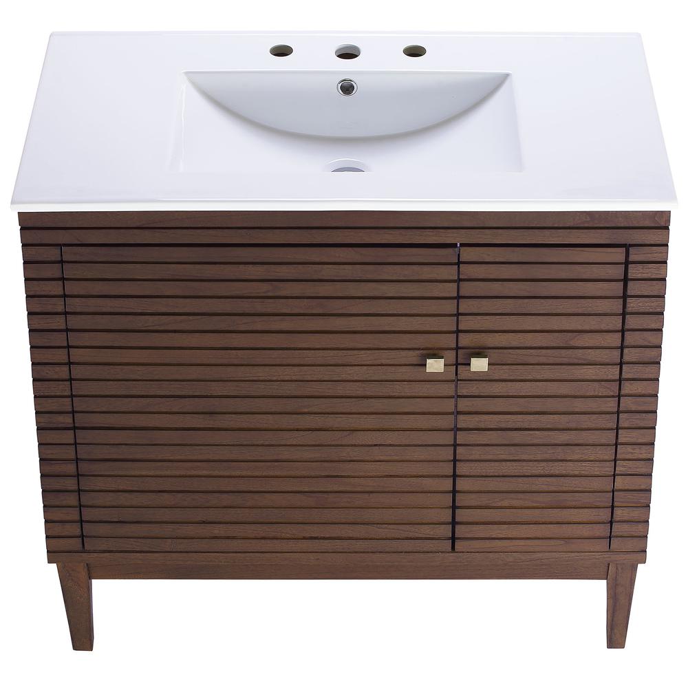 Walnut White 36" Bathroom Vanity W853