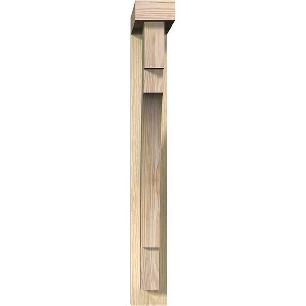 Rough Sawn Douglas Fir Bracket with Offset Brace C37666