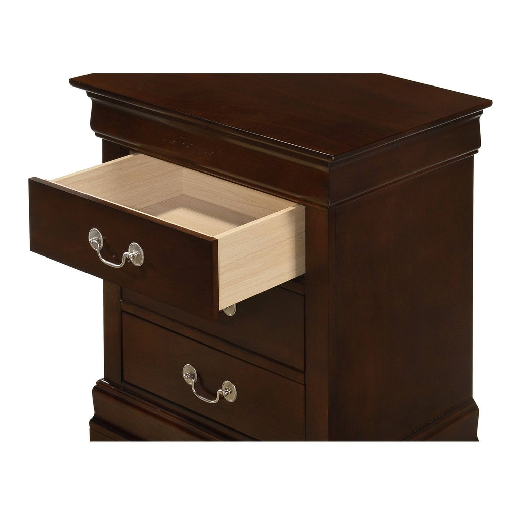 Cappuccino 3-Drawer Nightstand F484681