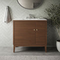 Walnut White 36" Bathroom Vanity W853
