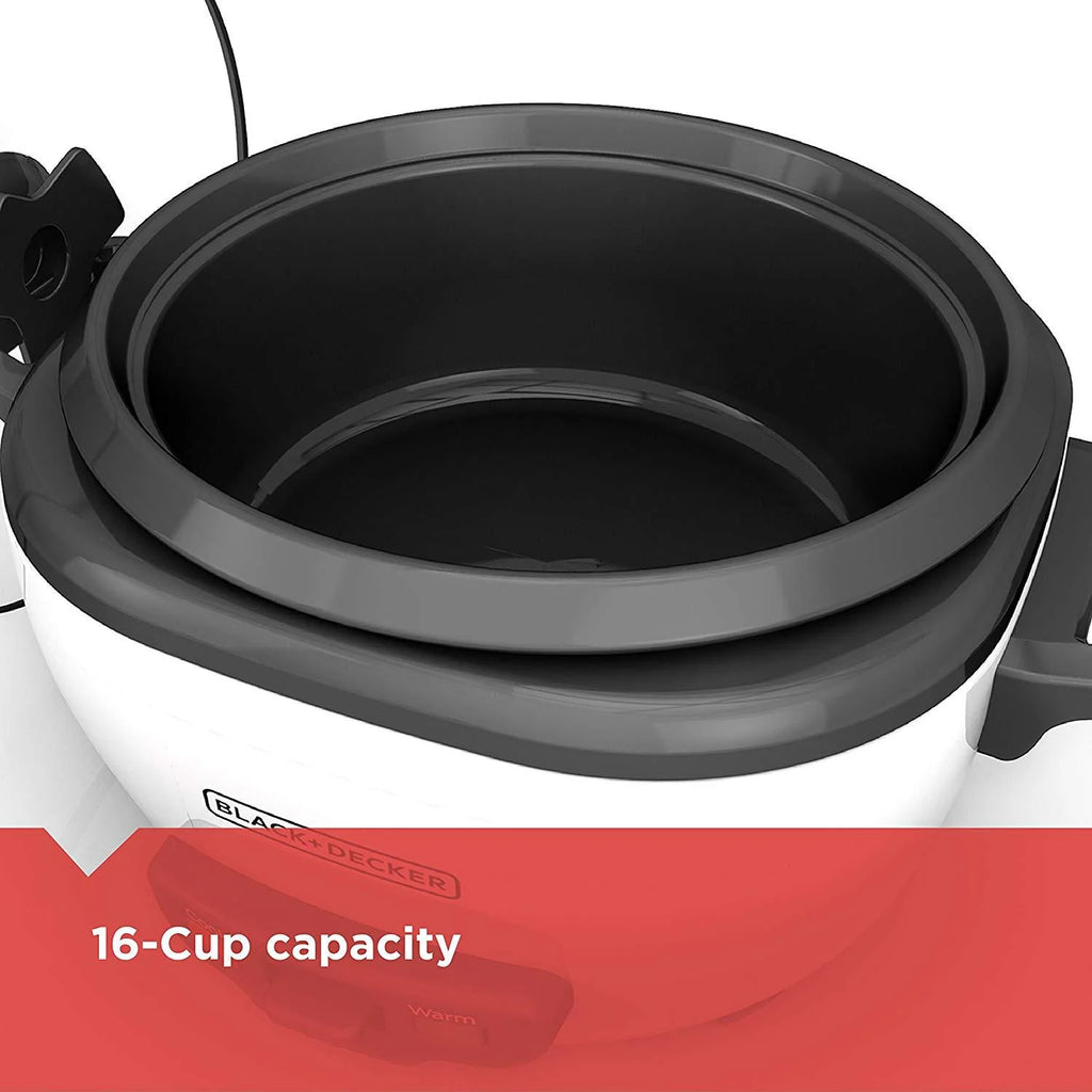 16-Cup Rice Cooker and Food Steamer, White I3052