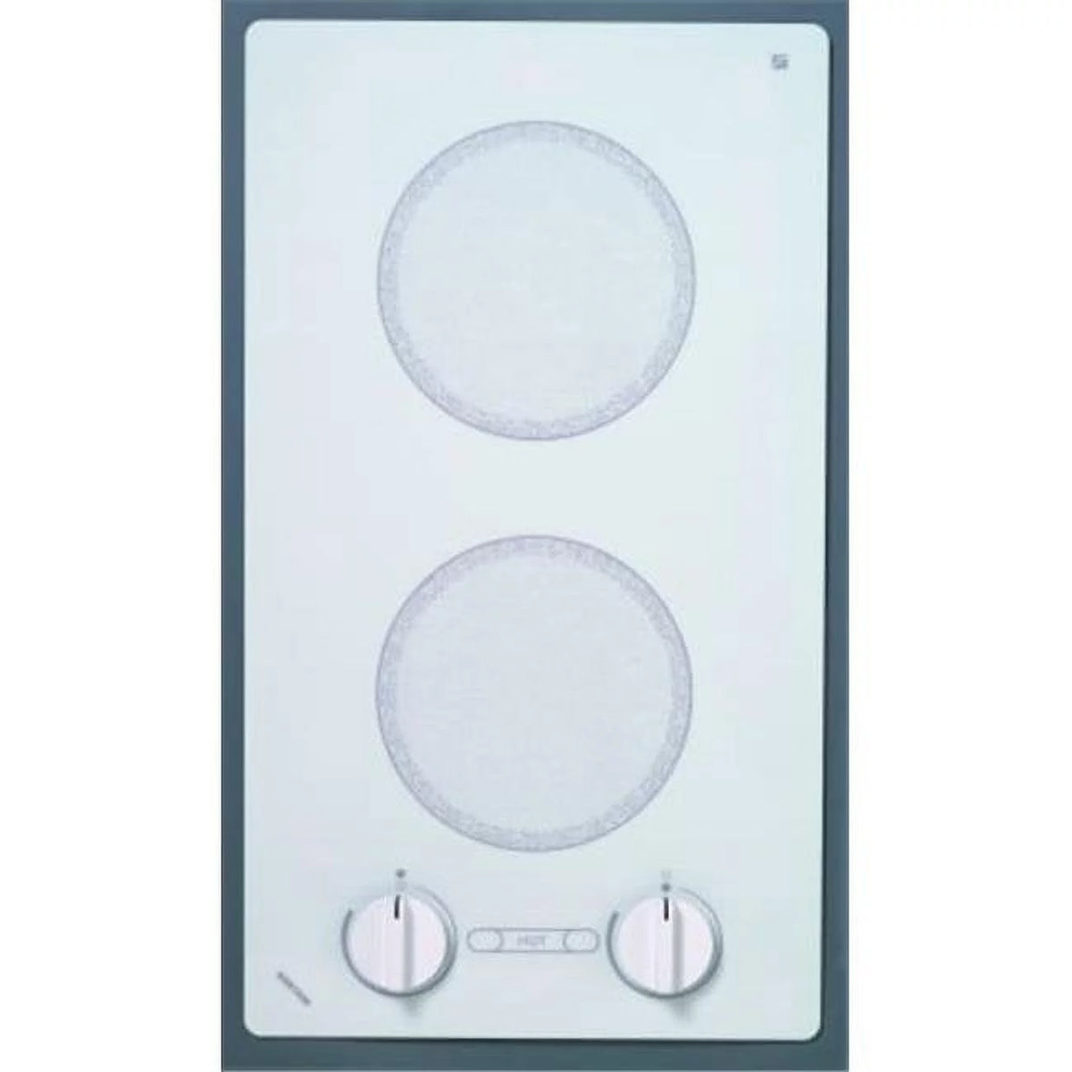 2-burner White Cooktop with Analog Control E17581