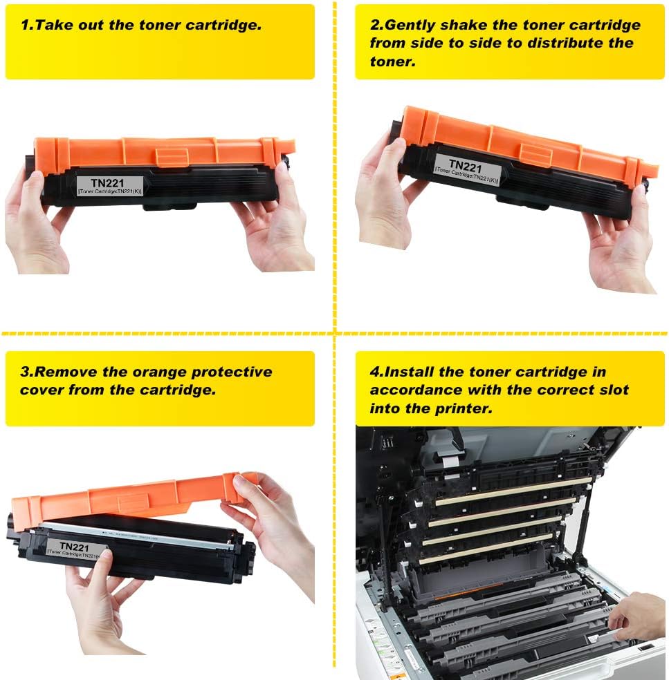 4PK Toner Cartridge Replacement V36580