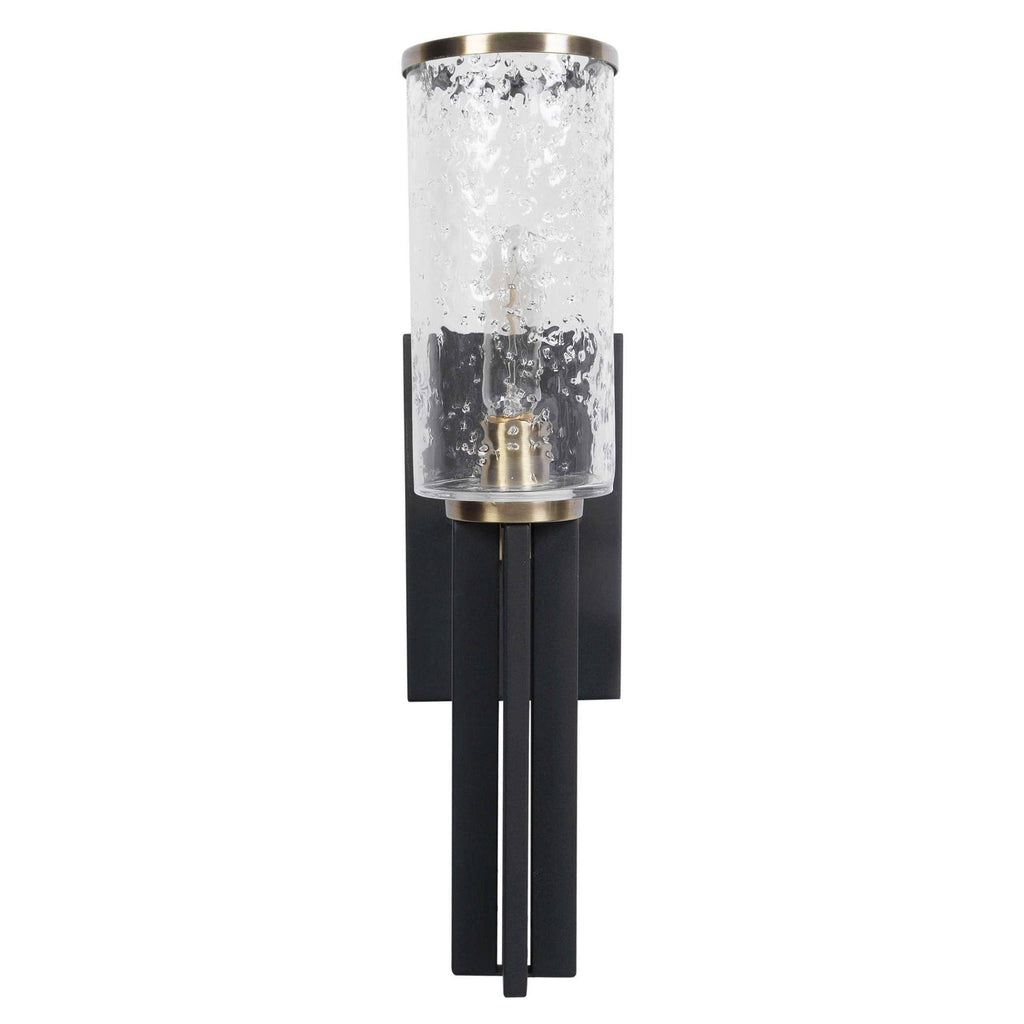 Clear and Black Antique Candle Holder Sconce T625934