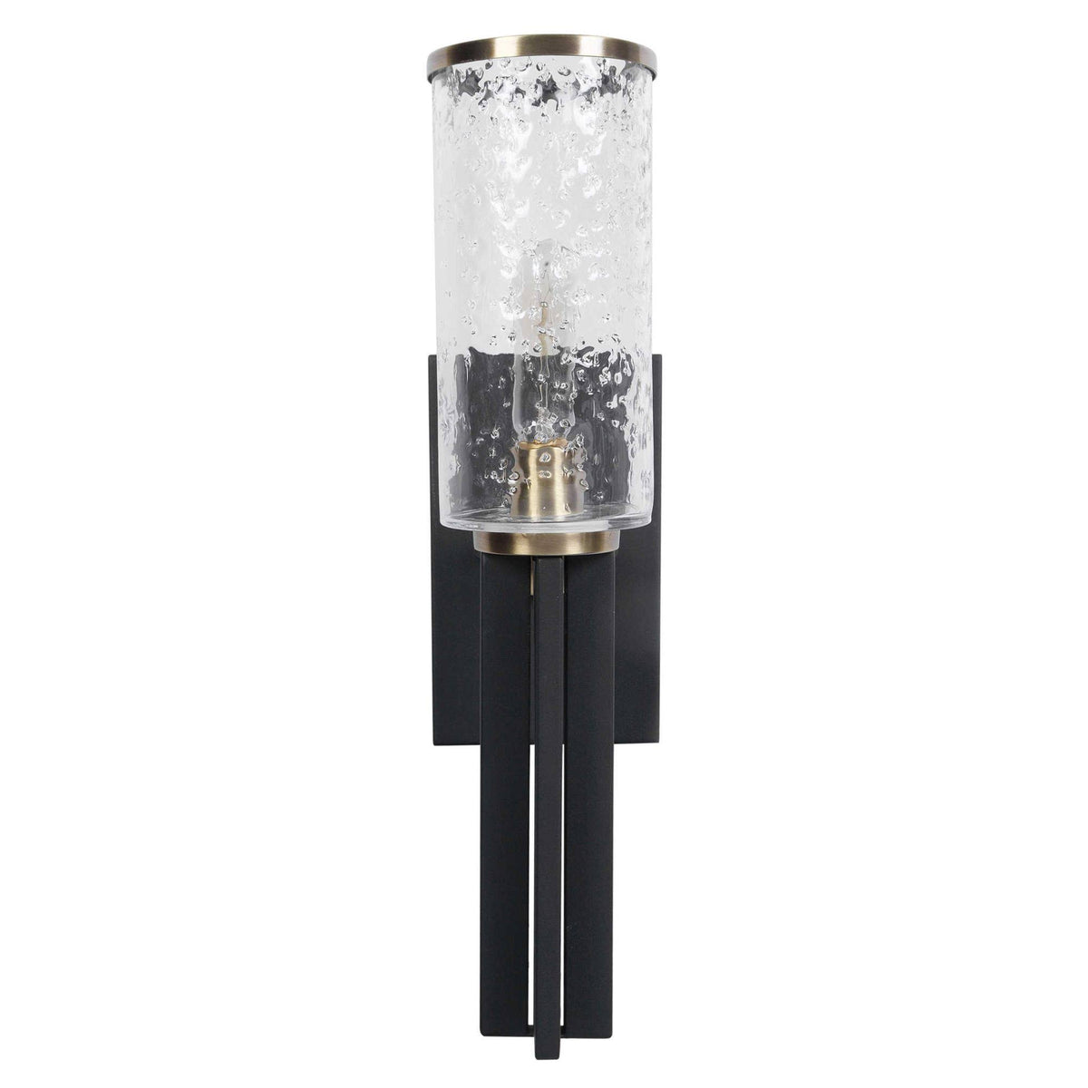 Clear and Black Antique Candle Holder Sconce T625934