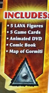 5 Lava Figures + 5 Game Cards + Animated DVD + Comic Book + Map of Gormiti R72118