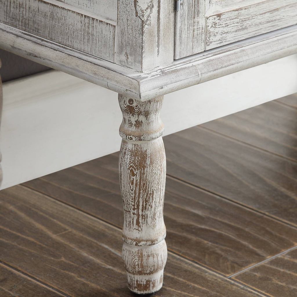 White Wood Accent Cabinet S73759