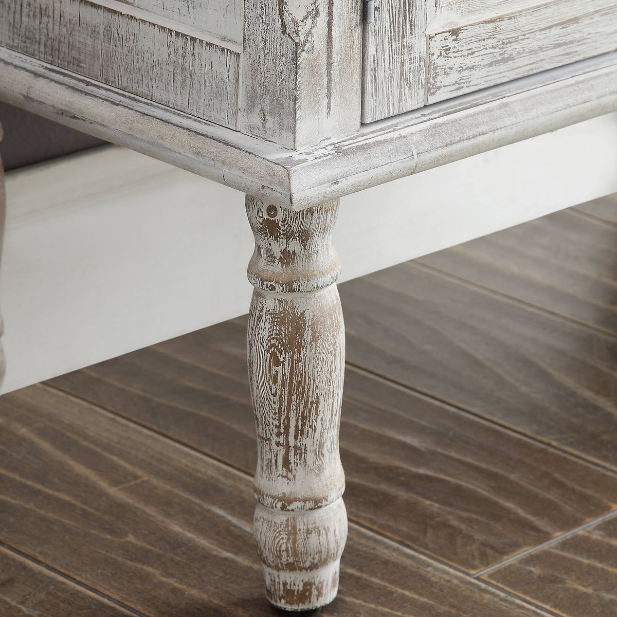 White Wood Accent Cabinet S73759