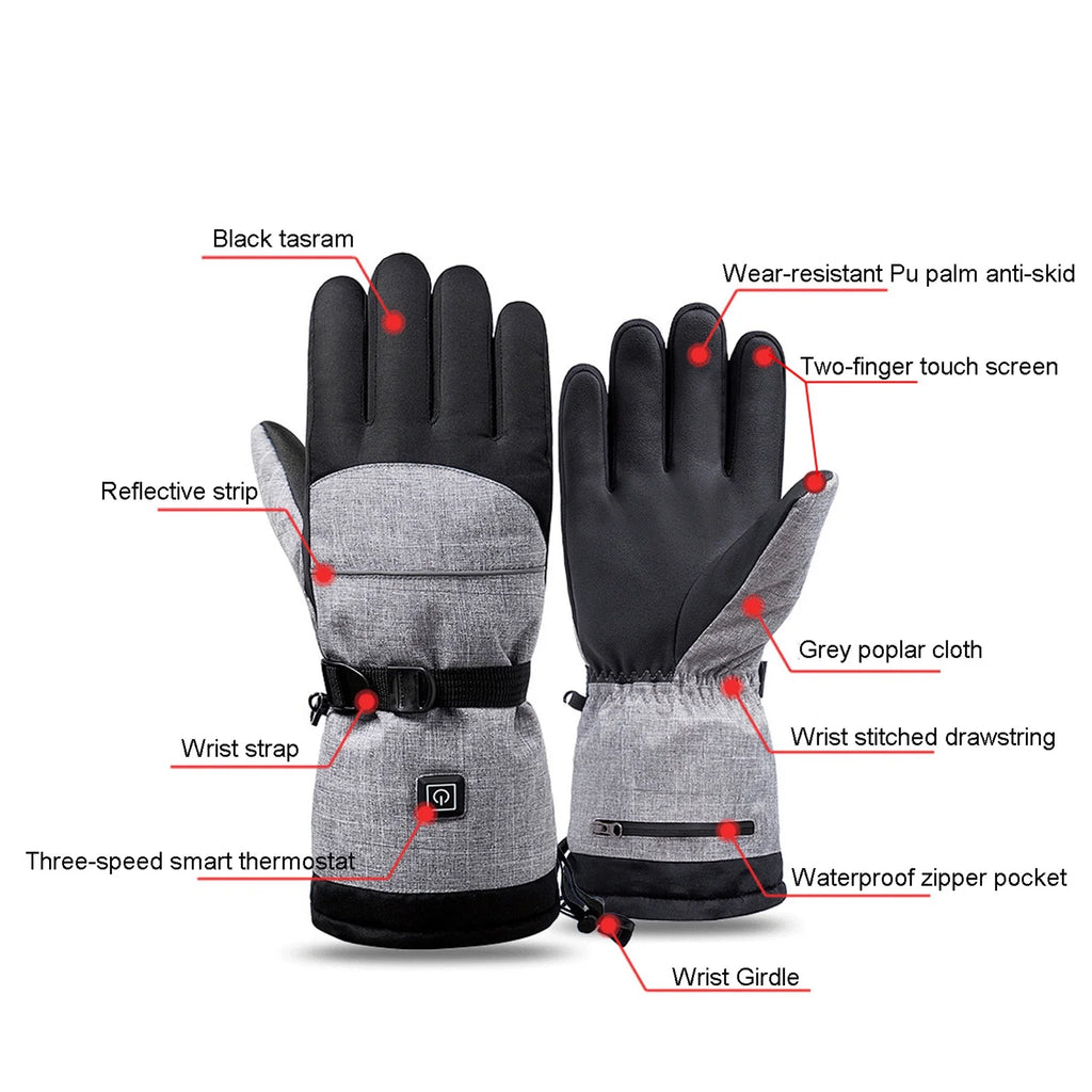 Heated Waterproof Touch Screen Ski Gloves M670886
