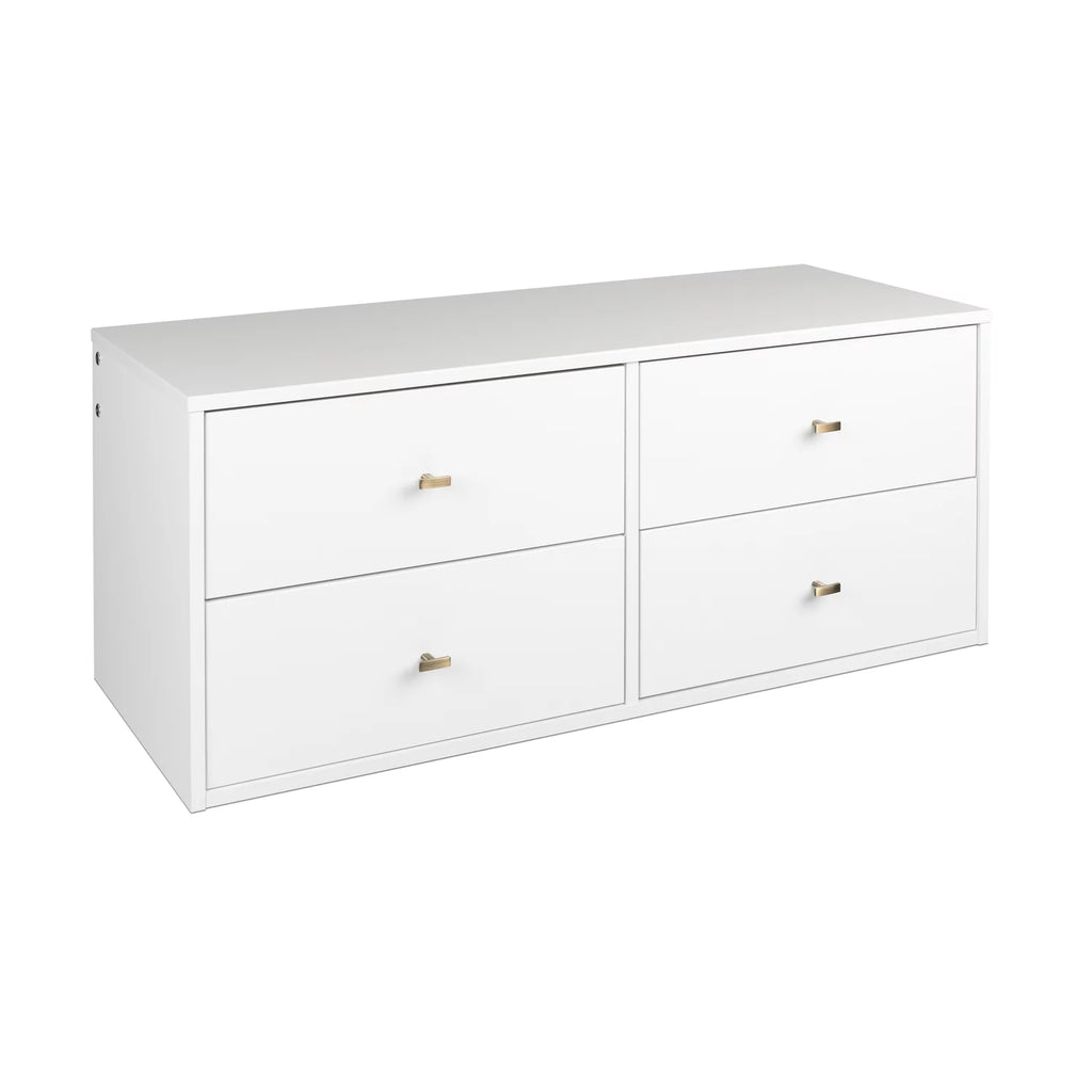 White 4-Drawer Dresser F4075