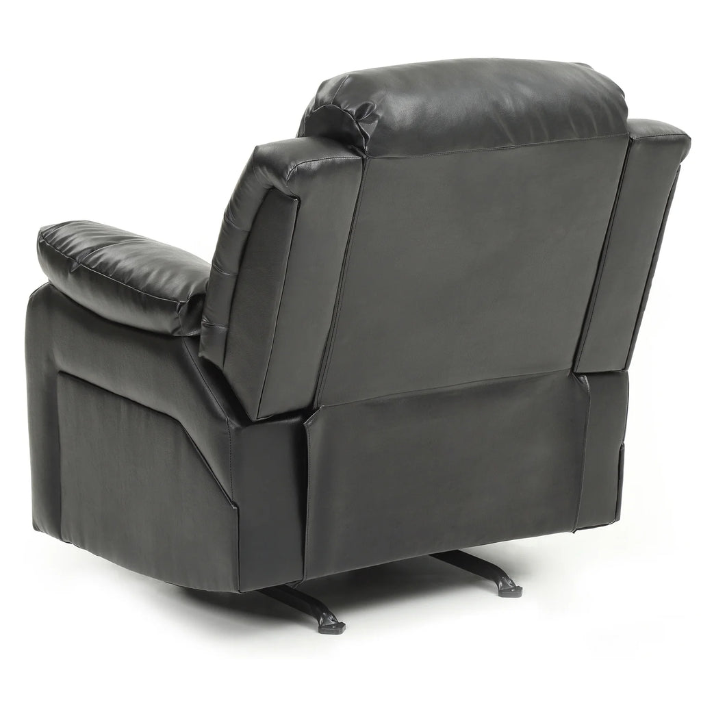 Black Faux Leather Reclining Chair V79638