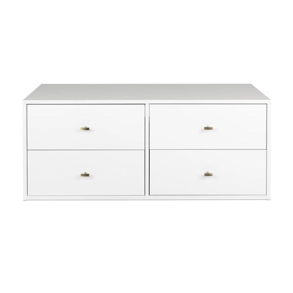 White 4-Drawer Dresser F4075