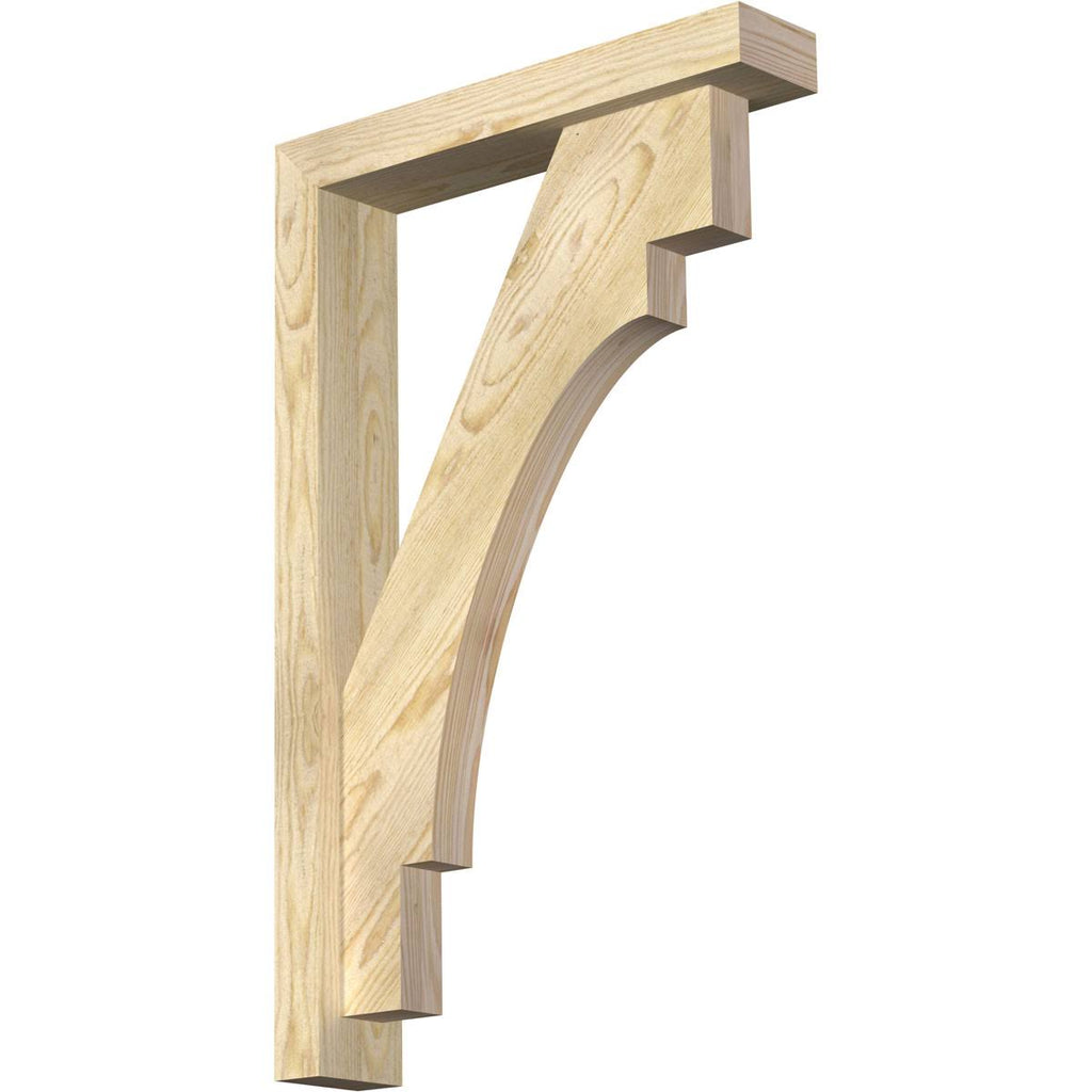 Rough Sawn Douglas Fir Bracket with Offset Brace C37666