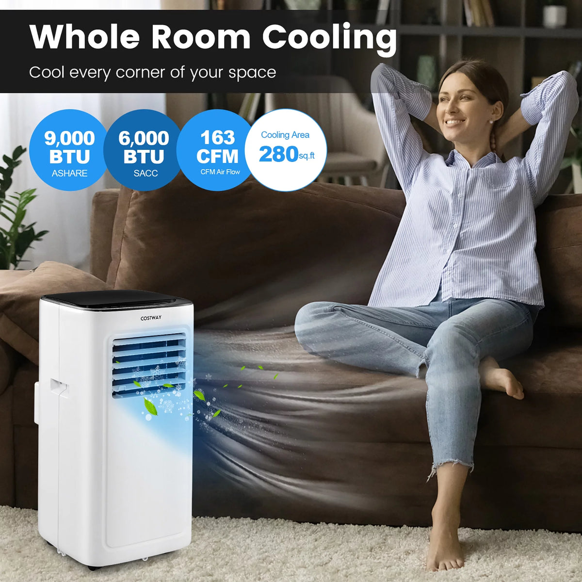 6000 BTU Portable Air Conditioner 3-in-1 R42997