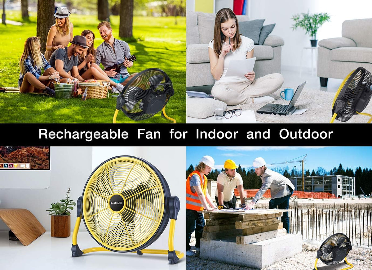 Battery Operated 12 Inch Portable Floor Fan X8116