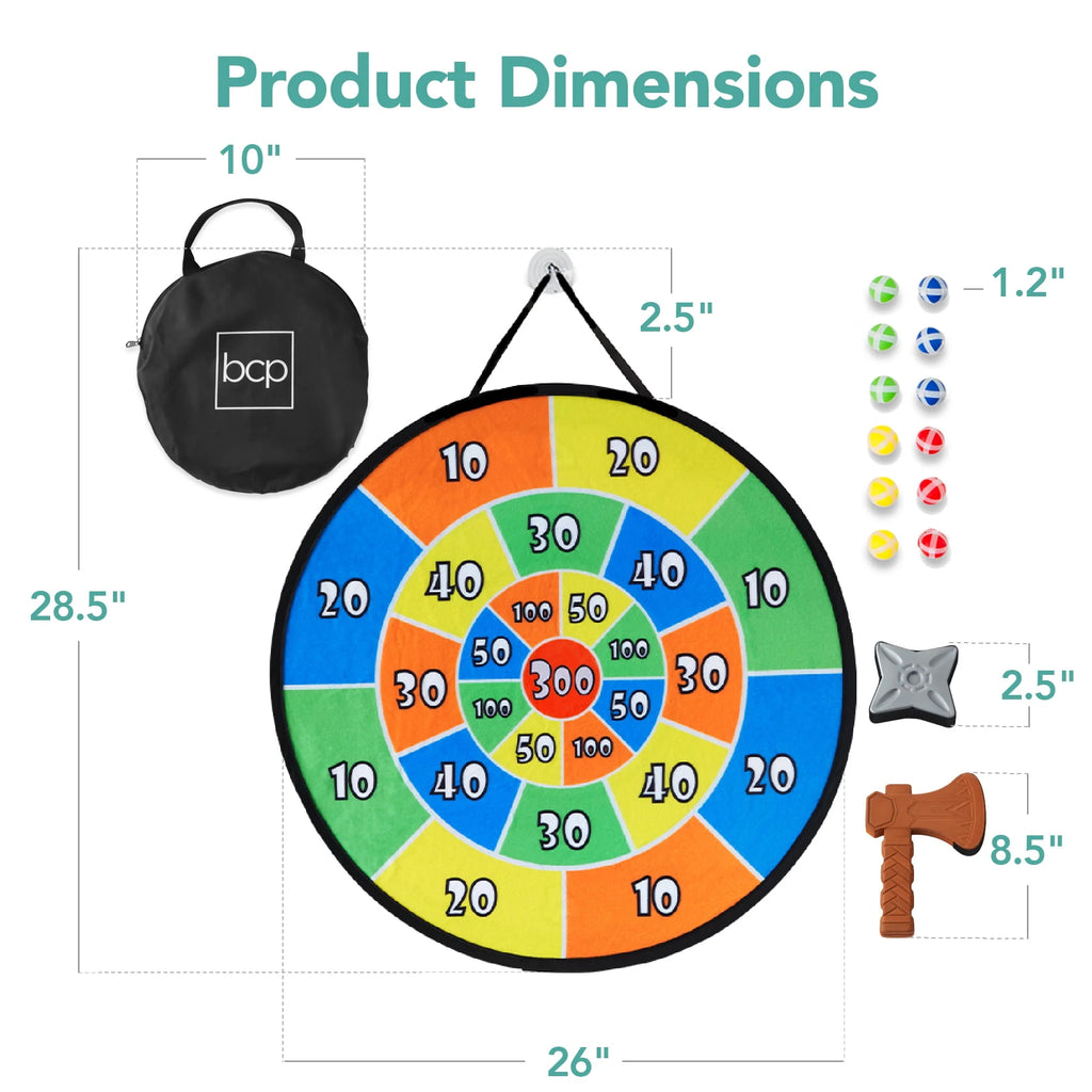 Double-Sided Dart Board with Carrying Case I6507