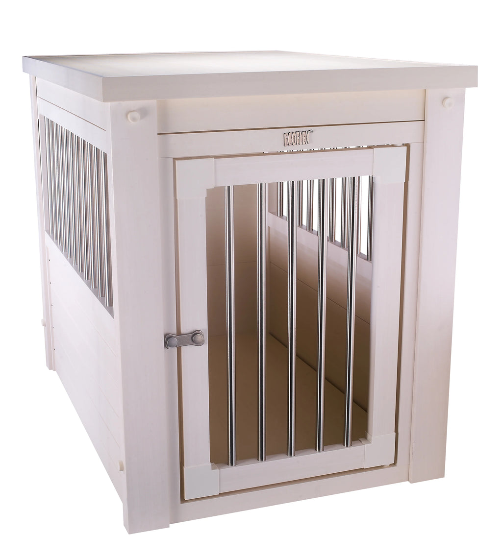 Antique White Medium Dog Crate End Table O281