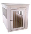 Antique White Medium Dog Crate End Table O281